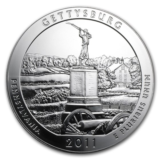 2011 5 oz Silver ATB Gettysburg National Military Park, PA 2011 5 oz Silver ATB Gettysburg National Military Park, PA